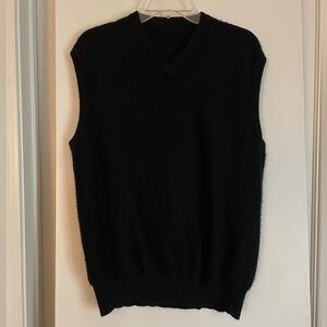 S: Cashmere V Neck Sleeveless Sweater Vest Black Soft! Mens
Pre owned